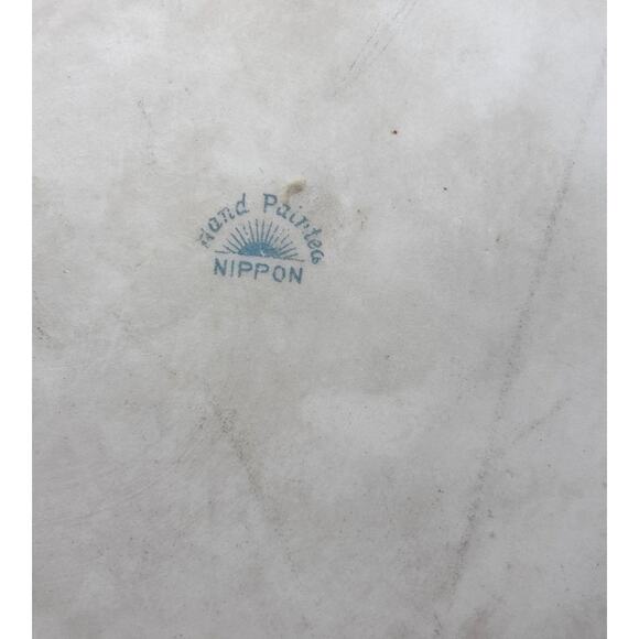 Nippon Japan Vanity Grooming Trinket Lidded Jars Set of 3 w/ Under Plate Antique - Picture 12 of 12